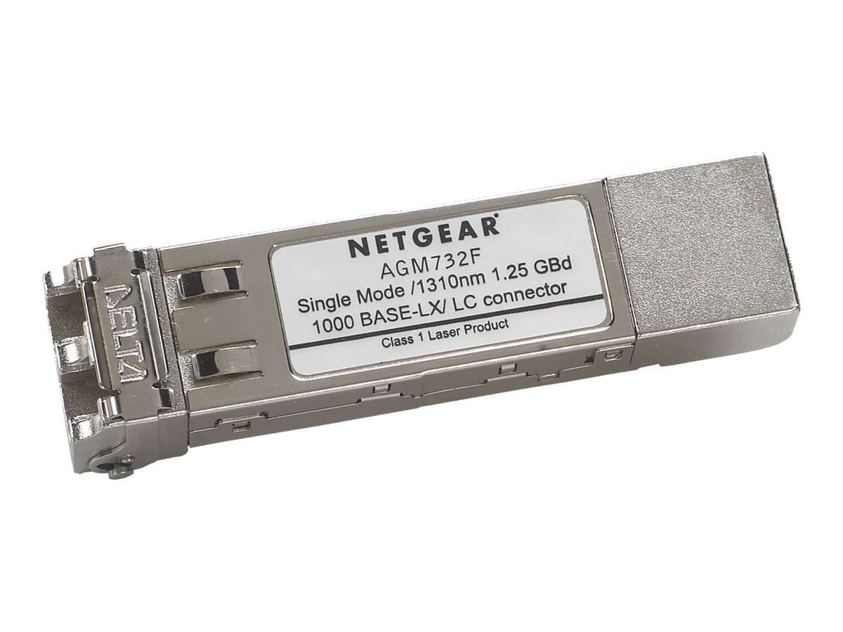 NETGEAR ProSafe AGM732F - SFP (Mini-GBIC)-Transceiver-Modul - GigE - 1000Base-LX - LC Single-Modus - bis zu 10 km