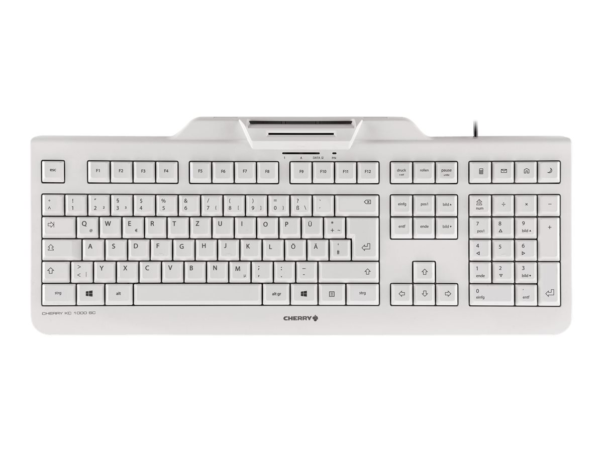 CHERRY KC 1000 SC - Tastatur - Deutsch - Pale Gray