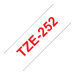 Brother TZe-252 - Standard-Klebstoff - Rot auf Weiss - Rolle (2,4 cm x 8 m) 1 Kassette(n) laminiertes Band - fr Brother PT-D600