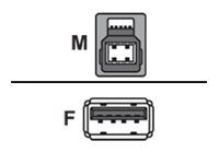 M-CAB - USB-Adapter - USB Typ A (W) zu USB Type B (M) - USB 3.0 - Blau