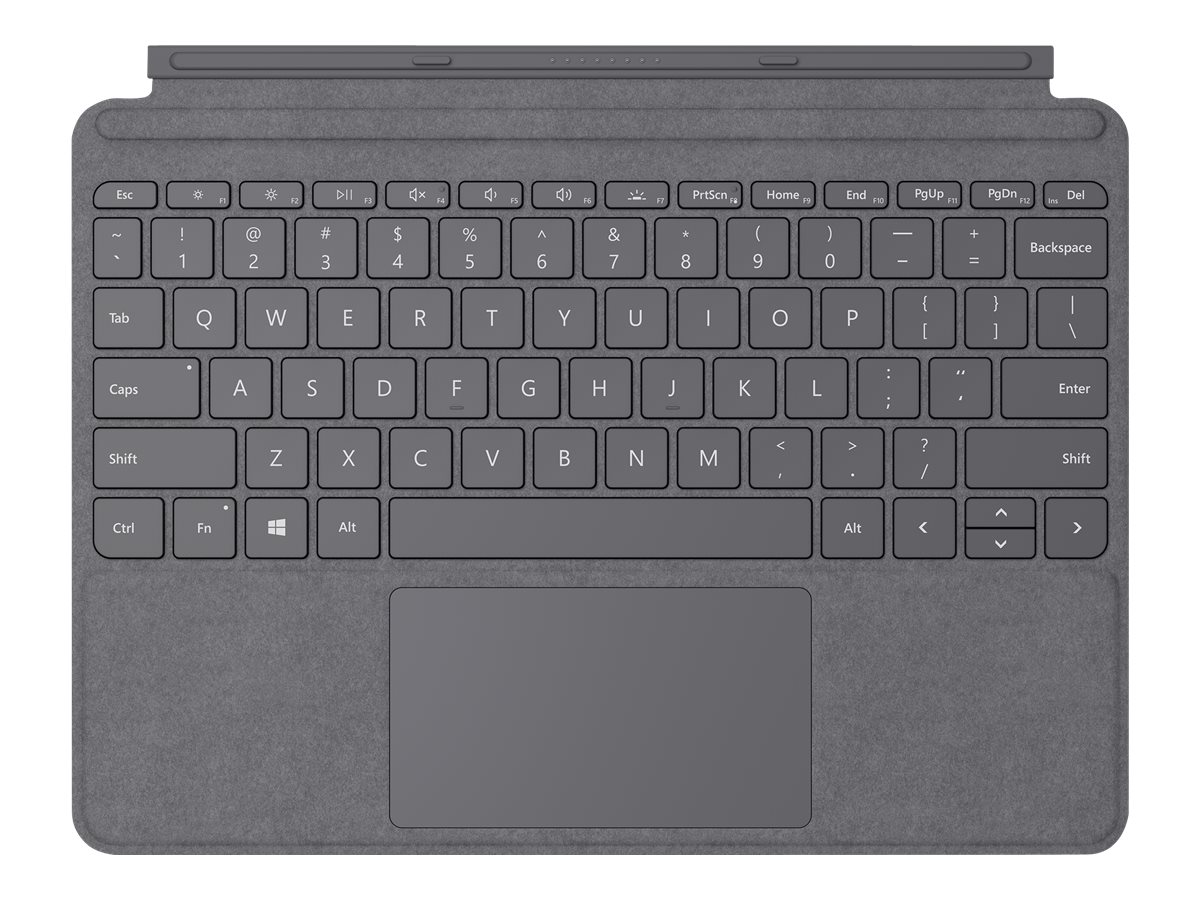 Microsoft Surface Go Type Cover - Tastatur - mit Trackpad, Beschleunigungsmesser - hinterleuchtet - Deutsch - Light Charcoal