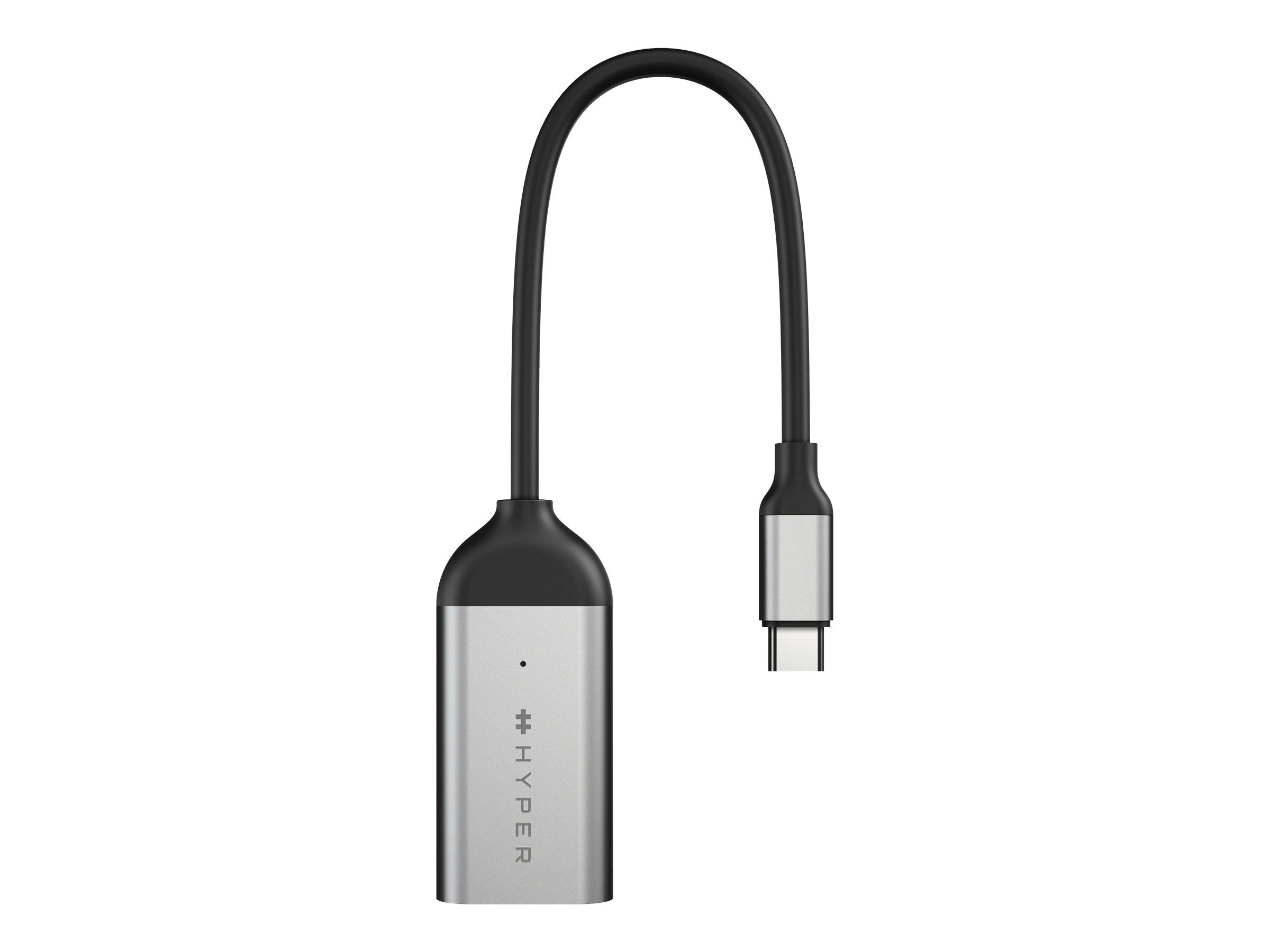 HyperDrive - Videoadapter - 24 pin USB-C mnnlich zu HDMI weiblich - Silber - Support von 8K 60 Hz, Support von 4K 144 Hz