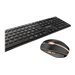 CHERRY DW 9100 SLIM - Tastatur-und-Maus-Set - kabellos - 2.4 GHz, Bluetooth 4.2 - Franzsisch - schwarz/bronze