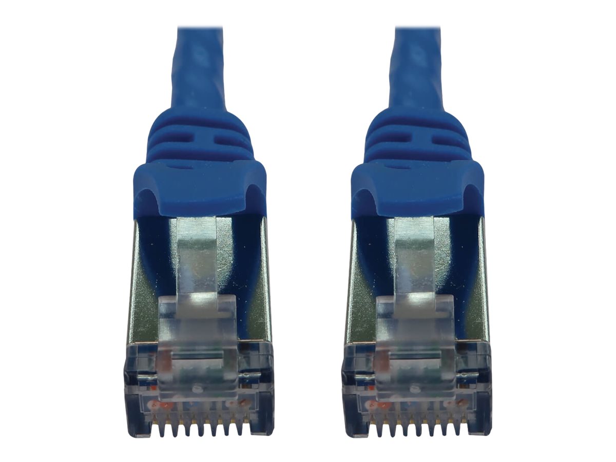 Eaton Tripp Lite Series Cat6a 10G Snagless Shielded Slim STP Ethernet Cable (RJ45 M/M), PoE, Blue, 1 ft. (0.3 m) - Netzwerkkabel