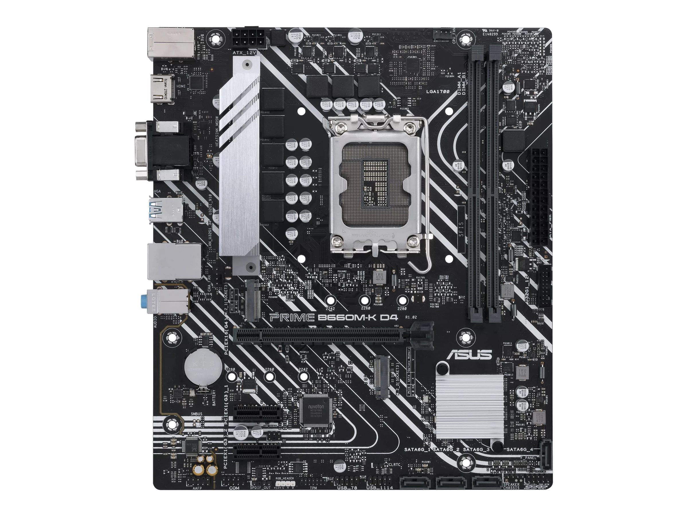 ASUS PRIME B660M-K D4 - Motherboard - micro ATX - LGA1700-Sockel - B660 Chipsatz - USB 3.2 Gen 1