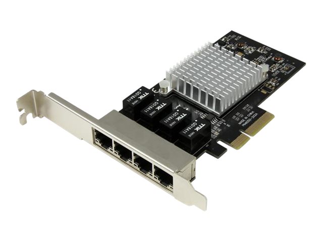 StarTech.com 4 Port PCI Express Gigabit Ethernet Netzwerkkarte - Intel I350 NIC - 4-fach PCIe Netzwerk Adapter mit Intel Chip - 