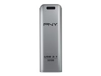 PNY Elite Steel - USB-Flash-Laufwerk - 32 GB - USB 3.1