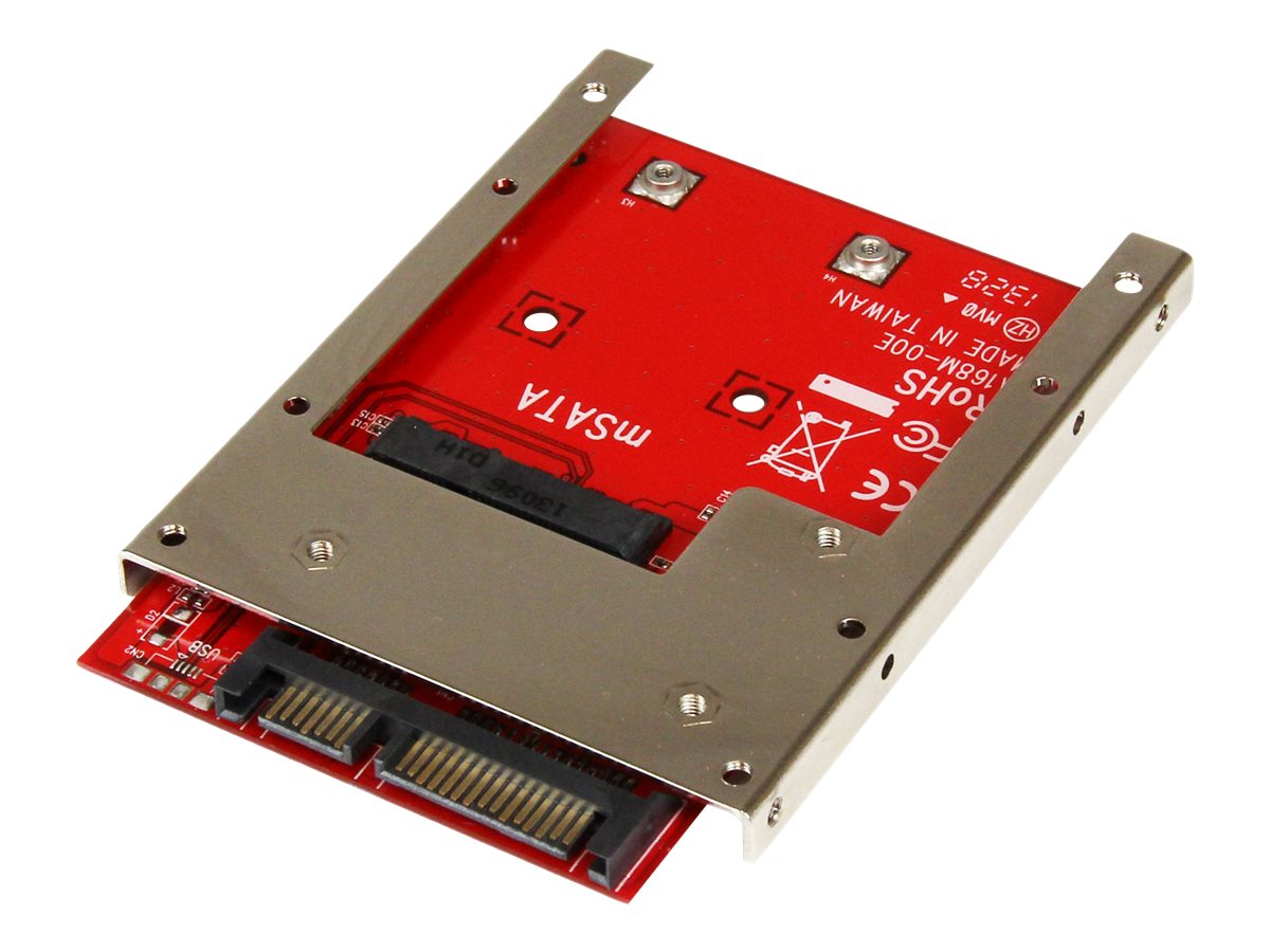 StarTech.com mSATA SSD auf 2,5 Zoll SATA Adapter / Konverter - mSATA auf 22-Pin SATA 6,4cm HDD Adapter - Speicher-Controller - 1