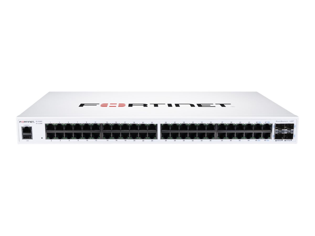 Fortinet ask for better price 12m Warranty FortiSwitch 148F - Switch - managed - 48 x 10/100/1000 + 4 x 10 Gigabit SFP+ - Luftst