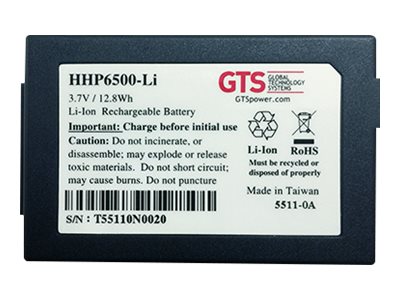GTS HHP6500-LI - Handheld-Akku - Lithium-Ionen - 3450 mAh - 12.8 Wh - fr Honeywell Dolphin 6100, 6110, 6500, 6510