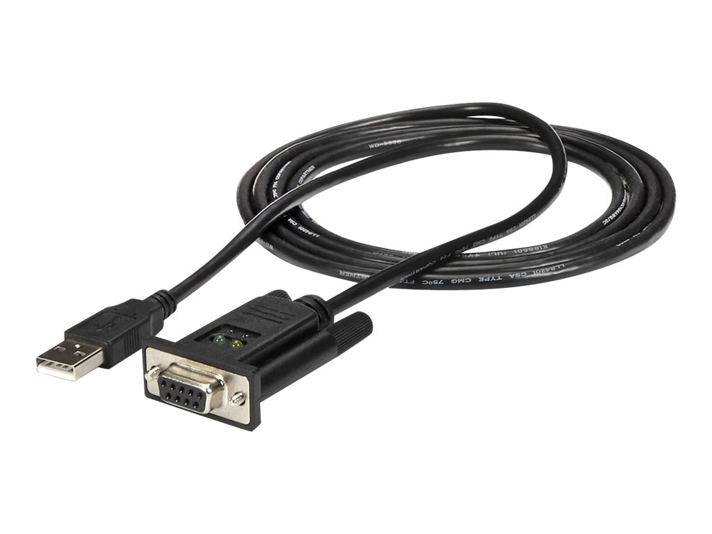 StarTech.com 1 Port USB Nullmodem RS232 Adapter Kabel - USB 2.0 auf Seriell DB9 mit FTDI Chipsatz - USB / 9 pol. Buchse - Seriel