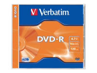 Verbatim - 5 x DVD-R - 4.7 GB 16x - mattsilber - Jewel Case (Schachtel)