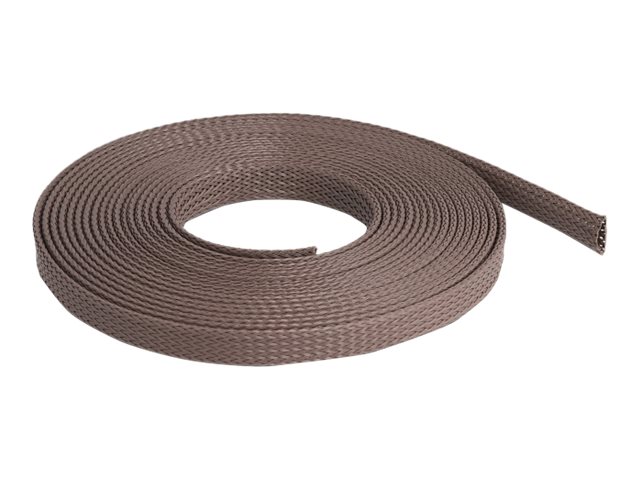 Delock - Kabelmanagement-Tlle - 19 mm, braided, rodent resistant, stretchable - 5 m - braun