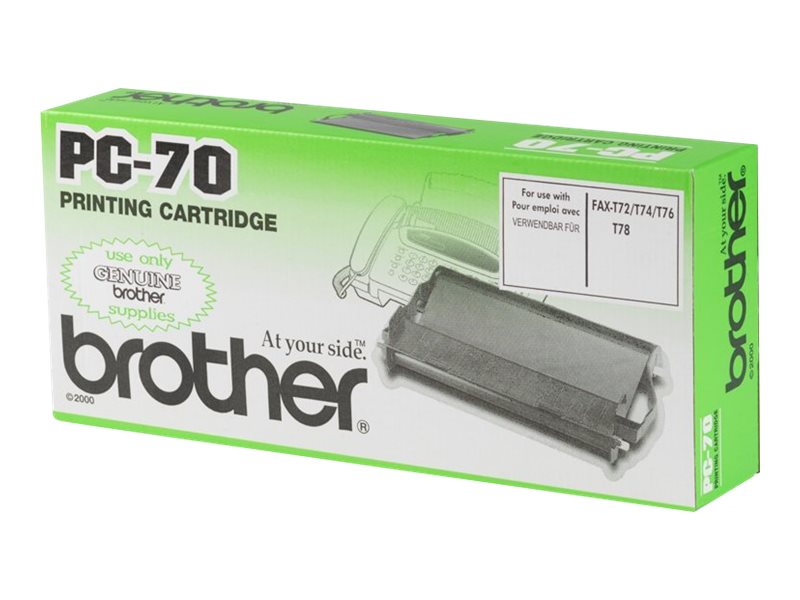 Brother PC70 - Schwarz - Farbband - fr FAX-T72, T74, T76, T78, T82, T84