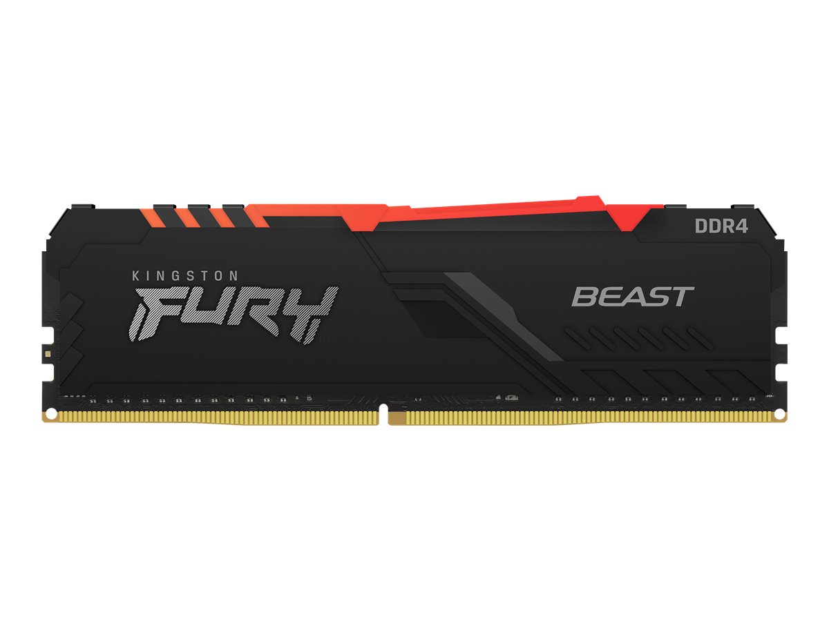 Kingston FURY Beast RGB - DDR4 - Kit - 64 GB: 4 x 16 GB - DIMM 288-PIN - 2666 MHz / PC4-21300