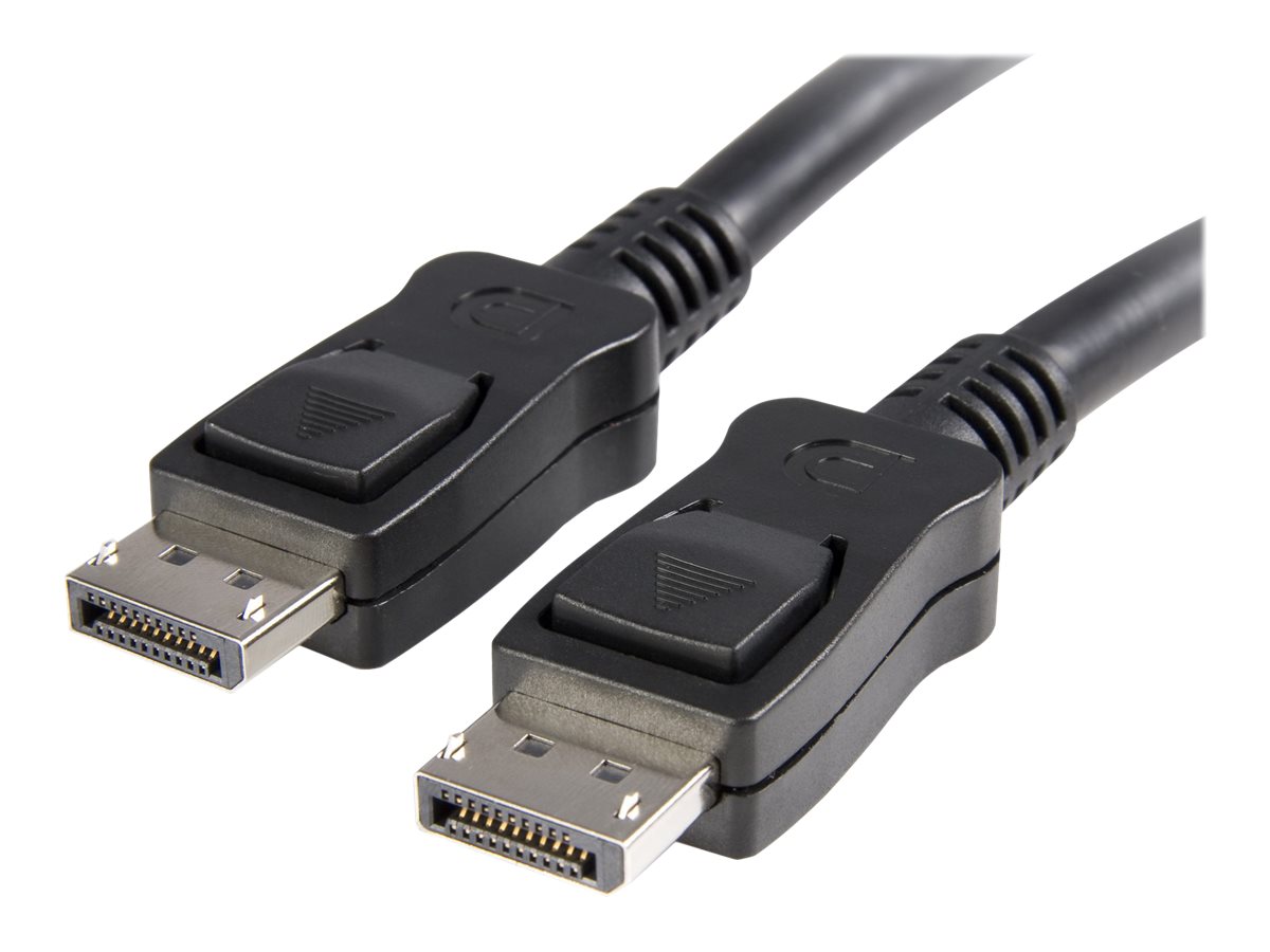StarTech.com 2m DisplayPort 1.2 Kabel mit Verriegelung (Stecker/Stecker) - DP 4k Audio- / Videokabel Kabel - Schwarz - DisplayPo