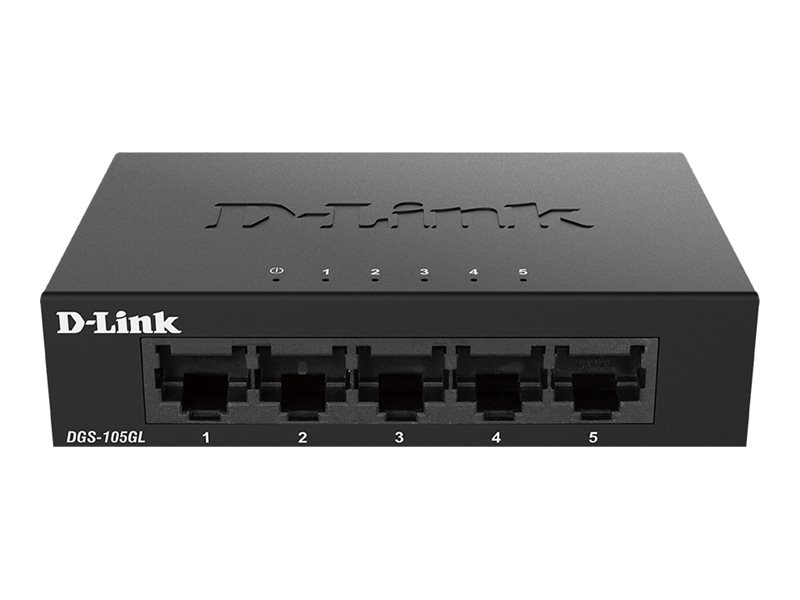 D-Link DGS 105GL - Switch - unmanaged - 5 x 10/100/1000 - Desktop