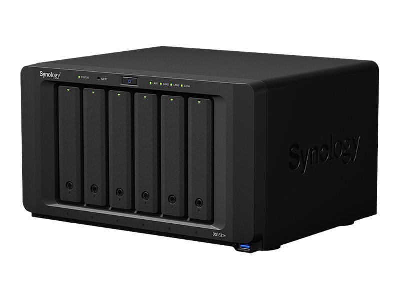 Synology Disk Station DS1621+ - NAS-Server - 6 Schchte - SATA 6Gb/s - RAID RAID 0, 1, 5, 6, 10, JBOD - RAM 4 GB