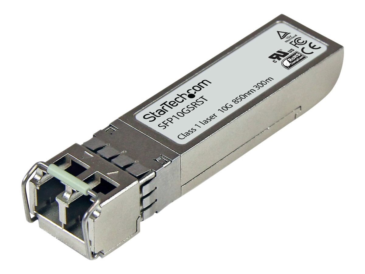 StarTech.com FET-10G-ST Transceiver Modul (SFP+ Module, 10GBase-SR Cisco kompatibel, Glasfaser, 850nm, LC Multimode mit DDM) - S