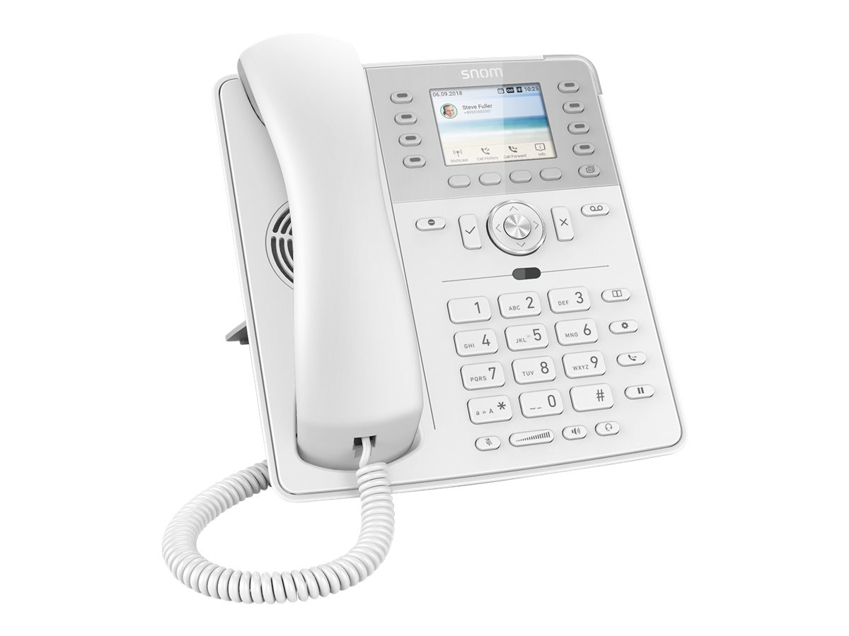 snom D735 - VoIP-Telefon - dreiweg Anruffunktion - SIP, RTCP - 12 Leitungen - weiss