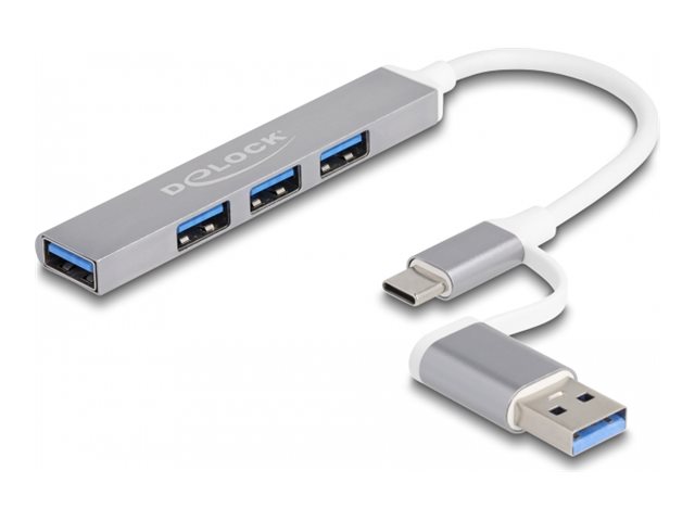 Delock - Hub - 3 x USB 2.0 + 1 x USB 3.2 Gen 1 - Desktop