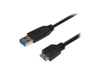 M-CAB - USB-Kabel - USB Typ A (M) zu Micro-USB Typ B (M) - USB 3.0 - 1.8 m - Schwarz