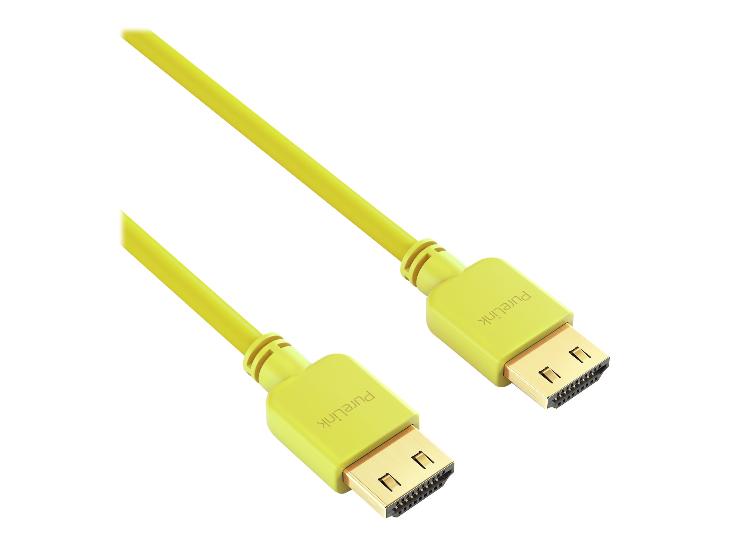 PureLink PureInstall Series - HDMI-Kabel mit Ethernet - HDMI männlich zu HDMI männlich - 1 m - Dreifachisolierung - Gelb