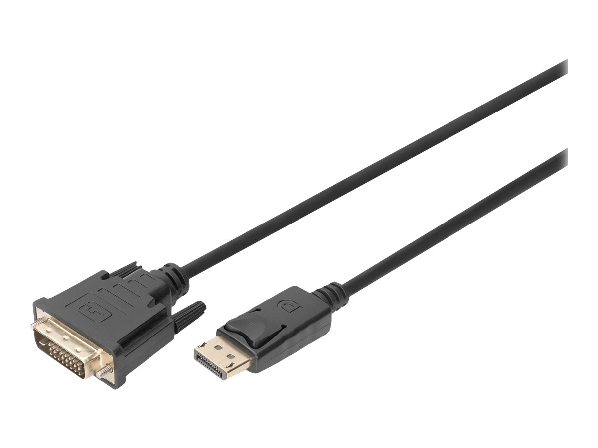 DIGITUS - Adapterkabel - DisplayPort (M) eingerastet zu DVI-D (M) schraubbar - DisplayPort 1.1a - 3 m - 1080p-Untersttzung
