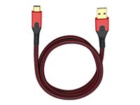 Oehlbach USB Evolution C3 - USB-Kabel - USB Typ A (M) zu 24 pin USB-C (M) umkehrbar - USB 3.1 - 50 cm - Rot