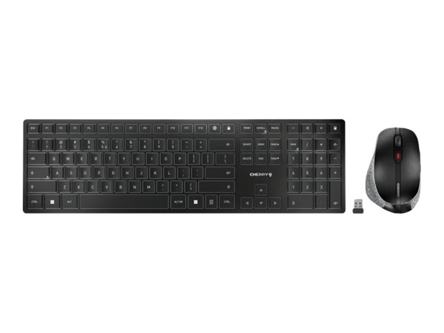 CHERRY DW 9500 SLIM - Tastatur-und-Maus-Set - kabellos - 2.4 GHz, Bluetooth 4.0 - Spanisch - Tastenschalter: CHERRY SX