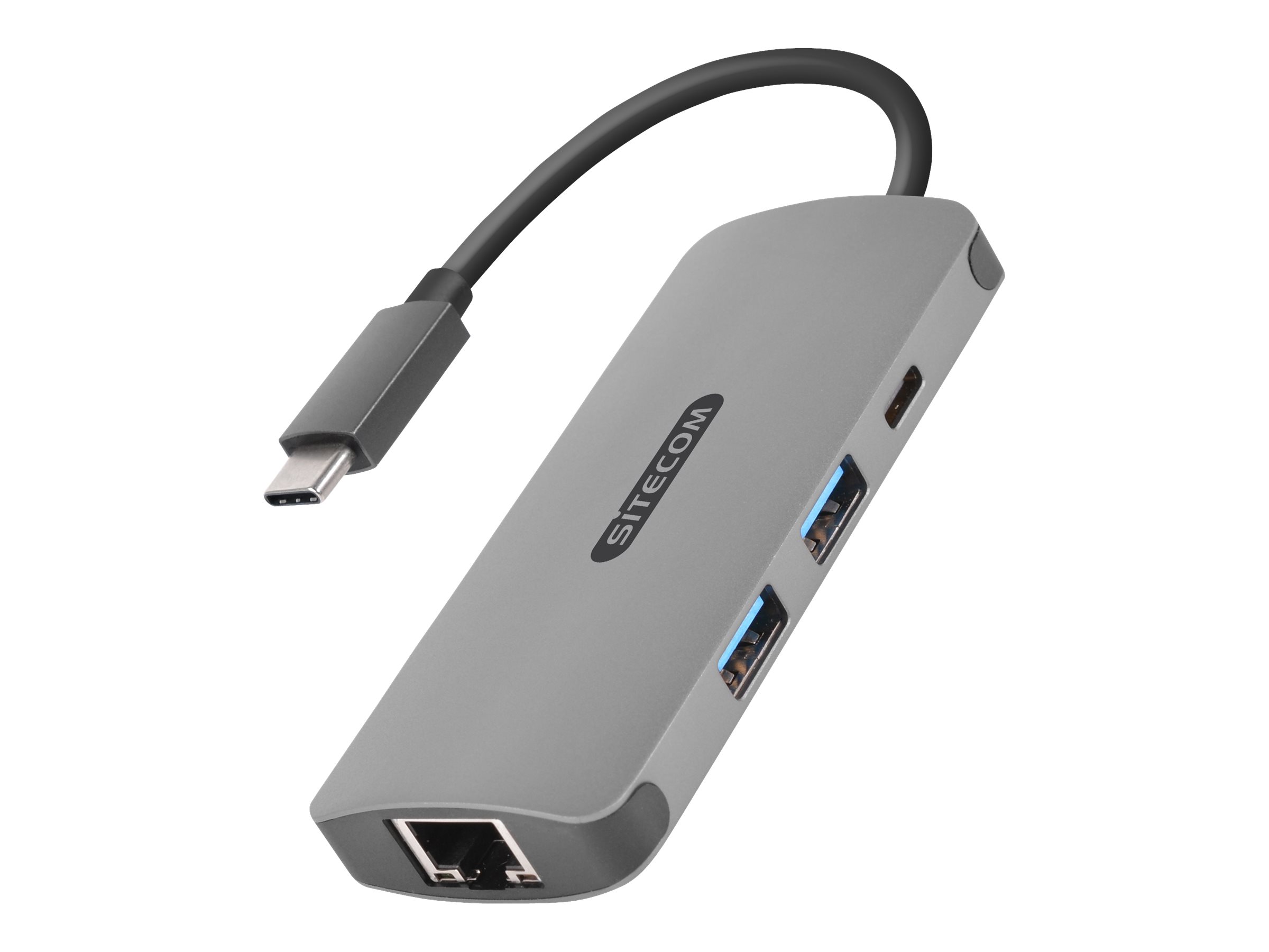 Sitecom CN-378 - Netzwerkadapter - USB-C - Gigabit Ethernet x 1 + USB 3.0 x 2 + USB-C 3.1 x 1