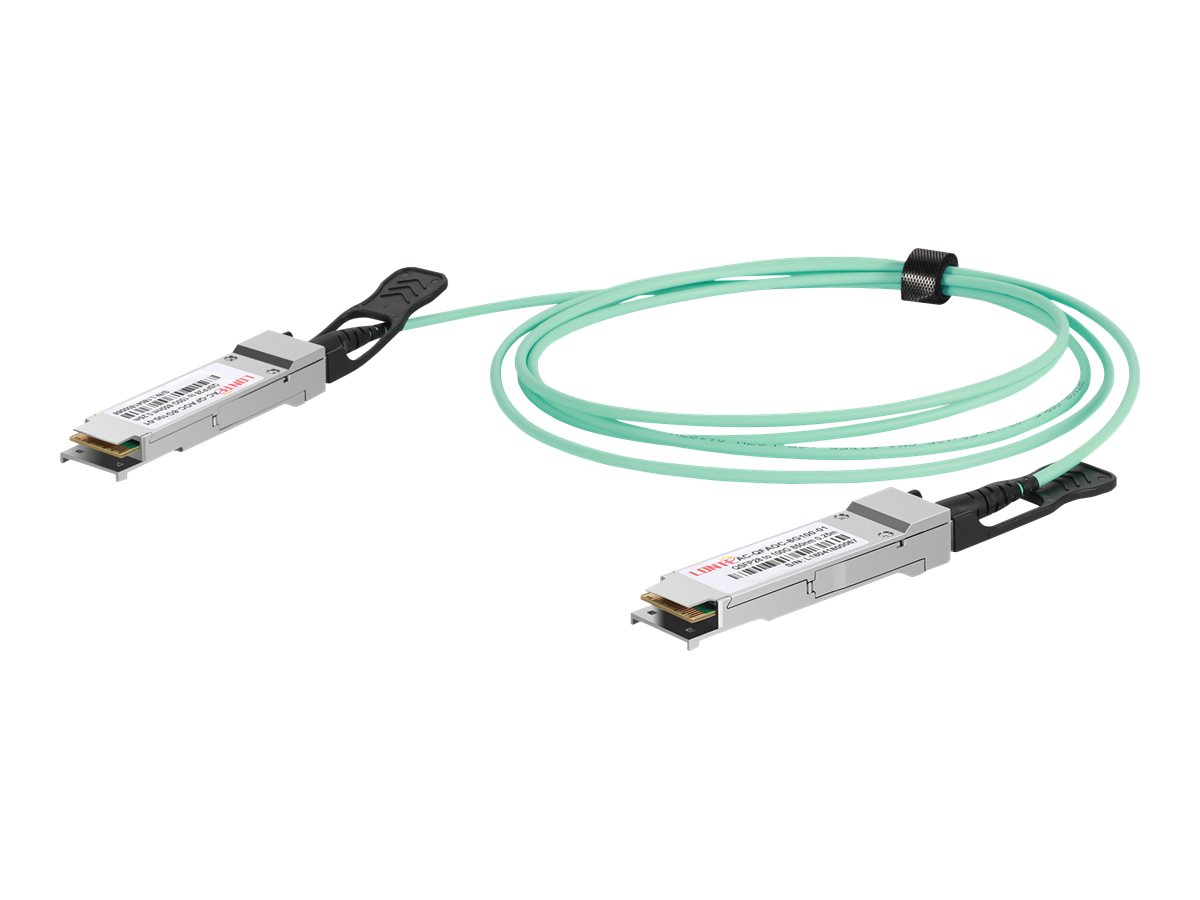 DIGITUS - 100GBase Direktanschlusskabel - QSFP28 zu QSFP28 - 5 m - Glasfaser - Duplex