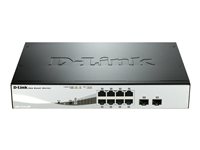 D-Link Web Smart DGS-1210-08P - Switch - managed - 8 x 10/100/1000 (PoE) + 2 x Gigabit SFP - Desktop, an Rack montierbar - PoE (