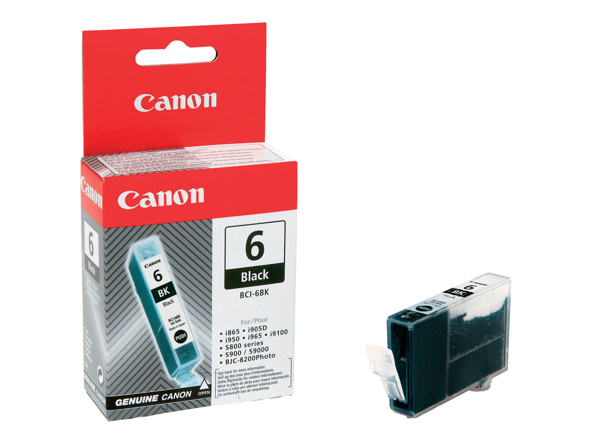 Canon BCI-6BK - Schwarz - Original - Tintenbehlter - fr i86X, 90X, 96X, 990, 99XX; PIXMA IP4000, iP5000, iP6000, iP8500, MP750