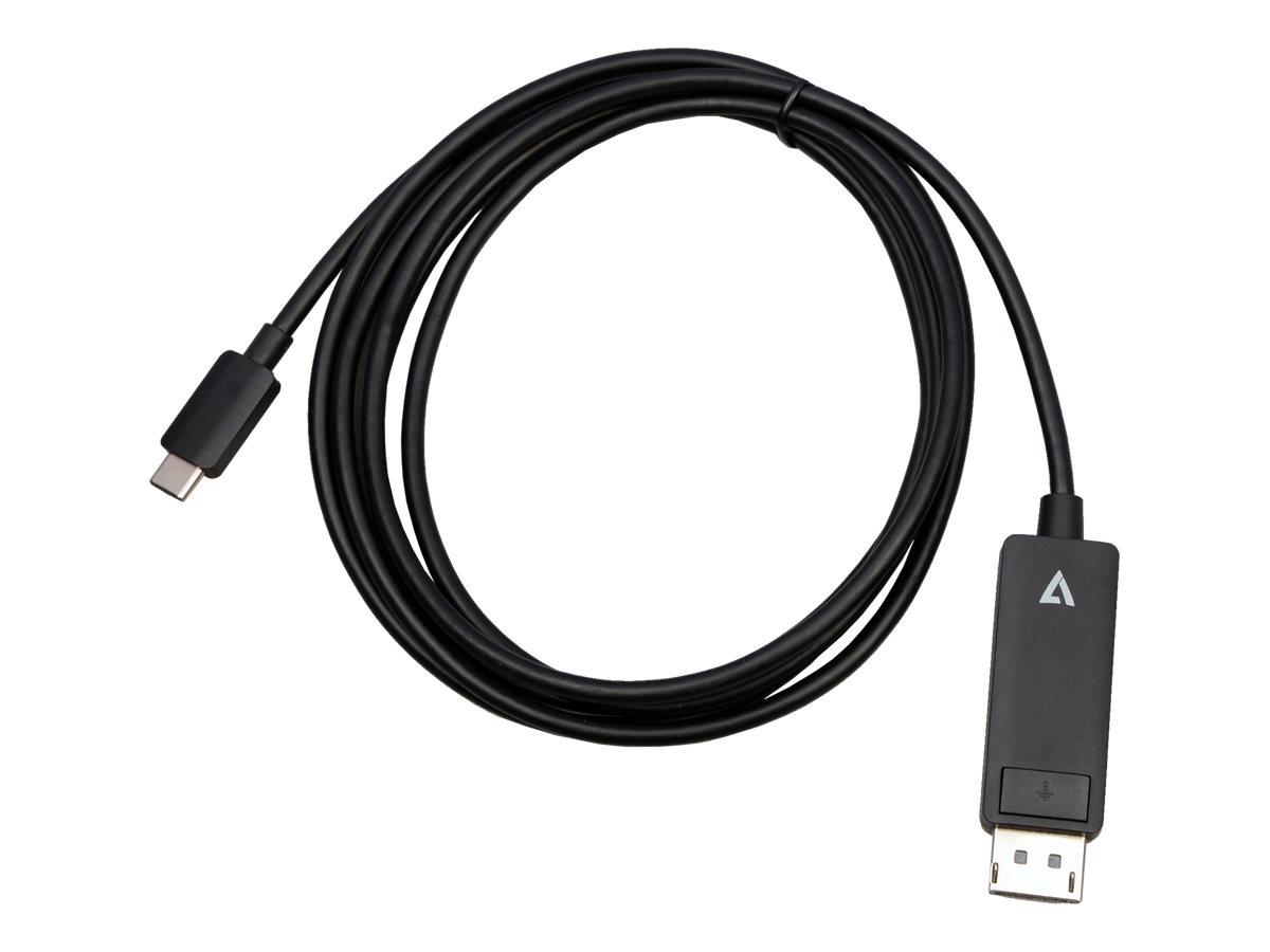 V7 - Adapterkabel - 24 pin USB-C (M) zu DisplayPort (M) - Thunderbolt 3 / DisplayPort 1.4 - 2 m - Support von 8K 30 Hz