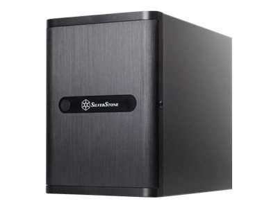 SilverStone Case Storage DS380 - USFF - DTX - keine Spannungsversorgung (SFX12V) - Schwarz - USB/Audio