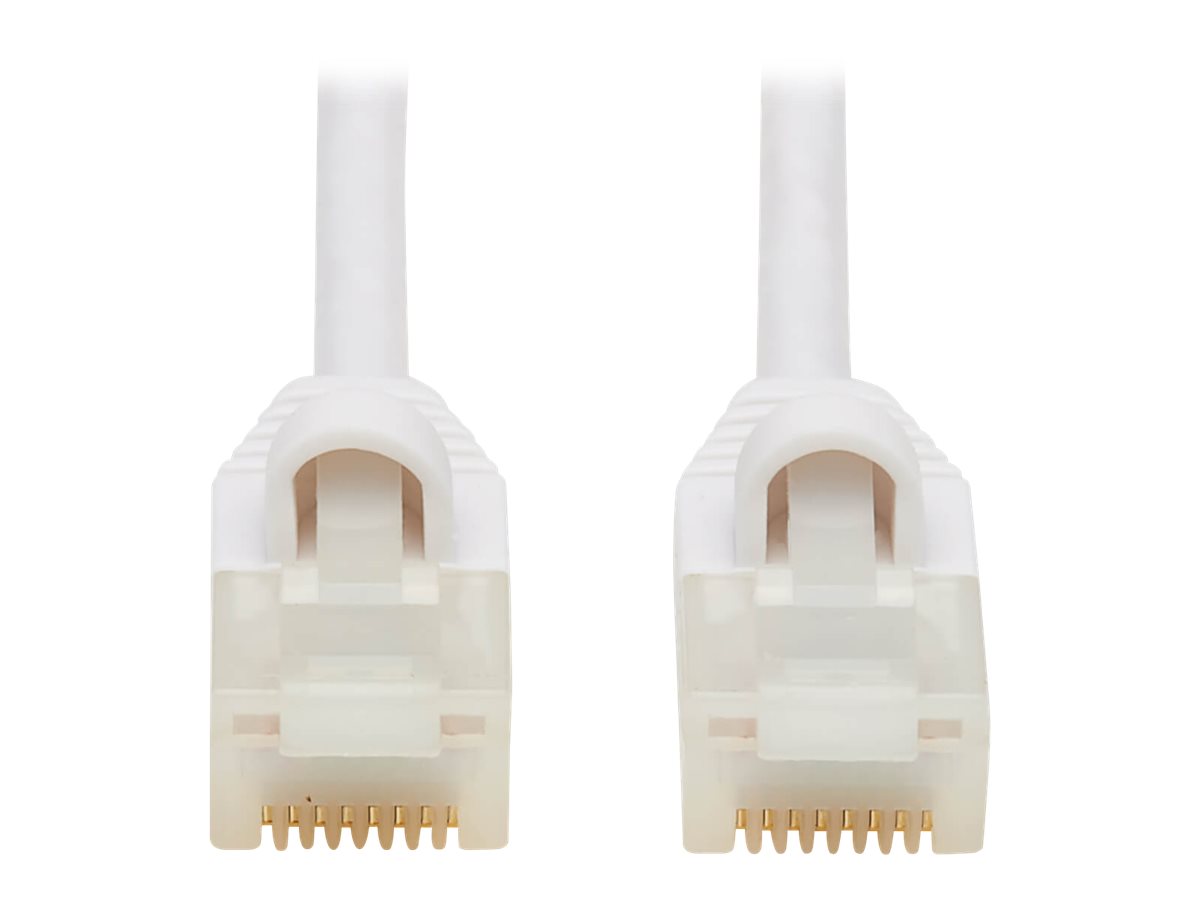 Eaton Tripp Lite Series Safe-IT Cat6a 10G Snagless Antibacterial Slim UTP Ethernet Cable (RJ45 M/M), White, 2 ft. (0.61 m) - Net