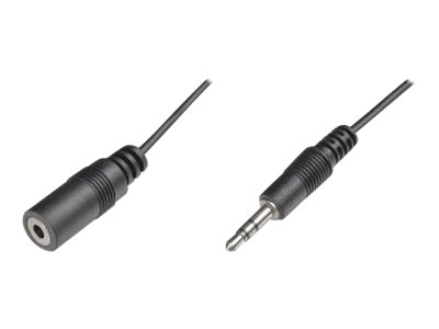 ASSMANN - Audioverlängerungskabel - Stereo Mini-Klinkenstecker weiblich zu Stereo Mini-Klinkenstecker männlich - 1.5 m - abgesch