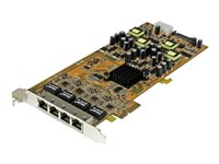 StarTech.com 4 Port Gigabit Power over Ethernet PCI Express Netzwerkkarte - PSE / PoE PCIe NIC - 4-fach (Quad) PCI-e Karte - Net