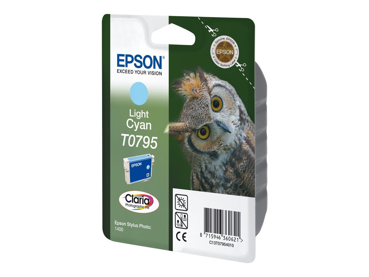 Epson T0795 - 11 ml - hell Cyan - original - Blisterverpackung - Tintenpatrone