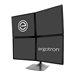 Ergotron DS100 Quad-Monitor Desk Stand - Aufstellung - fr 4 LCD-Anzeigen - Aluminium, Stahl - Schwarz - Bildschirmgrsse: bis z