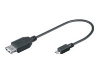 M-CAB - USB-Kabel - USB (W) zu Micro-USB Typ B (M) - 20 cm