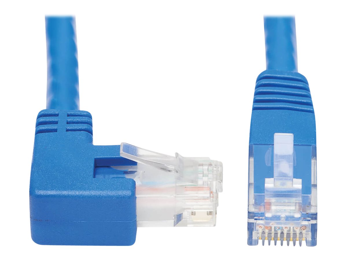 Eaton Tripp Lite Series Right-Angle Cat6 Gigabit Molded UTP Ethernet Cable (RJ45 Right-Angle M to RJ45 M), Blue, 20 ft. (6.09 m)