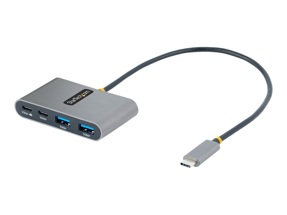 StarTech.com 4-Port USB-C Hub with 100W Power Delivery Pass-Through Charging, 2x USB-A + 2x USB-C, 5Gbps, USBC Hub w/ 1ft (30cm)