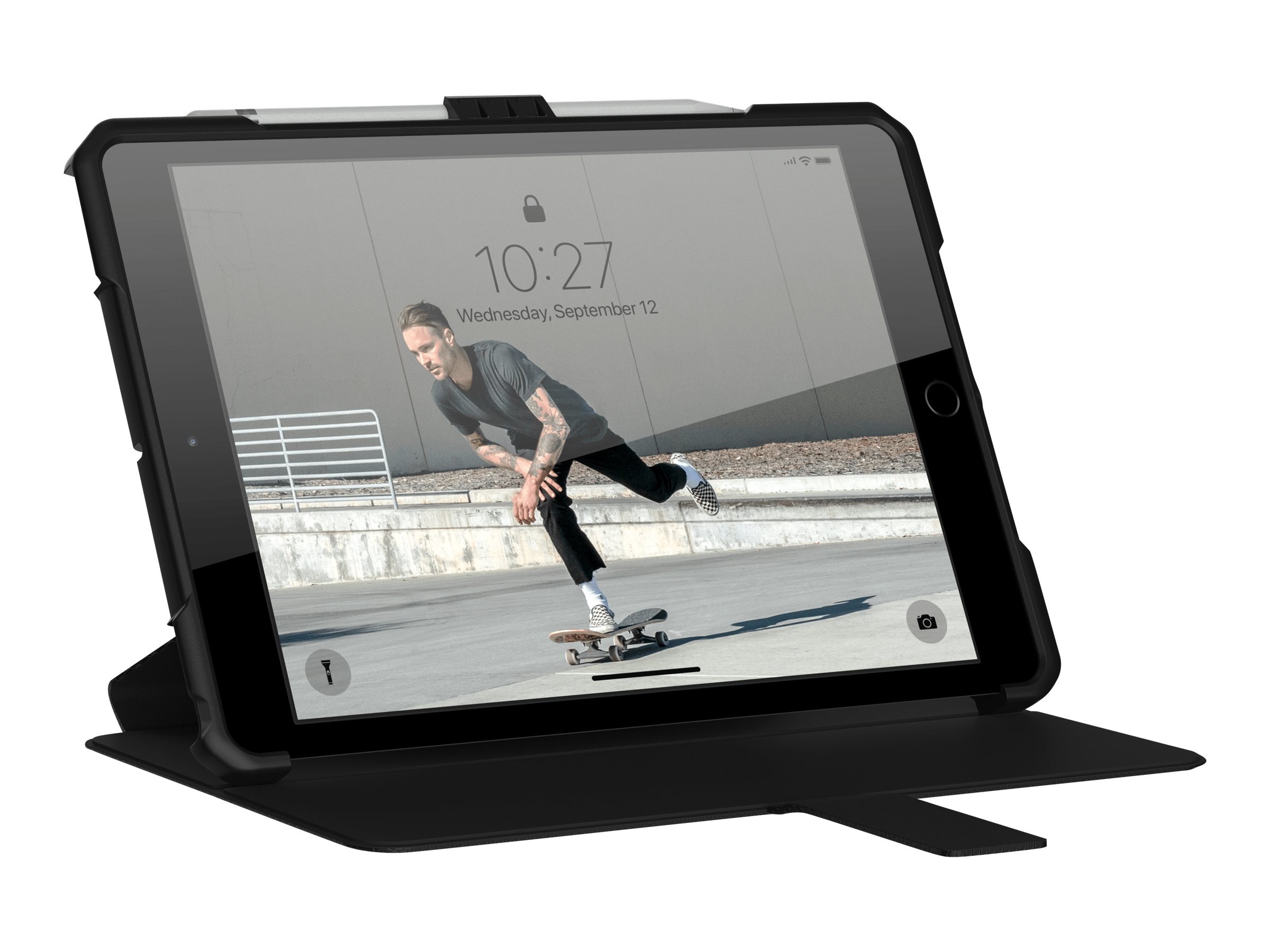 UAG Rugged Case for iPad 10.2-in (7/8 Gen, 2019/2020) - Metropolis Black - Flip-Hlle fr Tablet - composite - Schwarz - 10.2