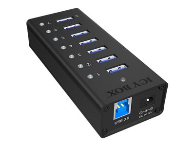 ICY BOX IB-AC618 - Hub - 7 x SuperSpeed USB 3.0 - Desktop