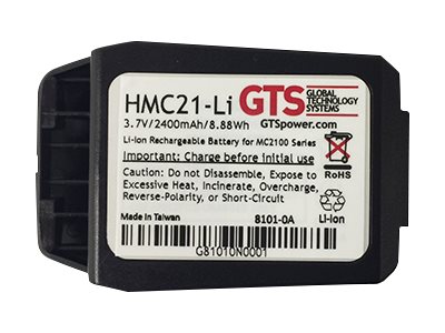 GTS HMC21-Li - Handheld-Akku (gleichwertig mit: Zebra BTRY-MC21EAB0E, Zebra 82-150612-01) - Lithium-Ionen - 2400 mAh - 8.88 Wh -
