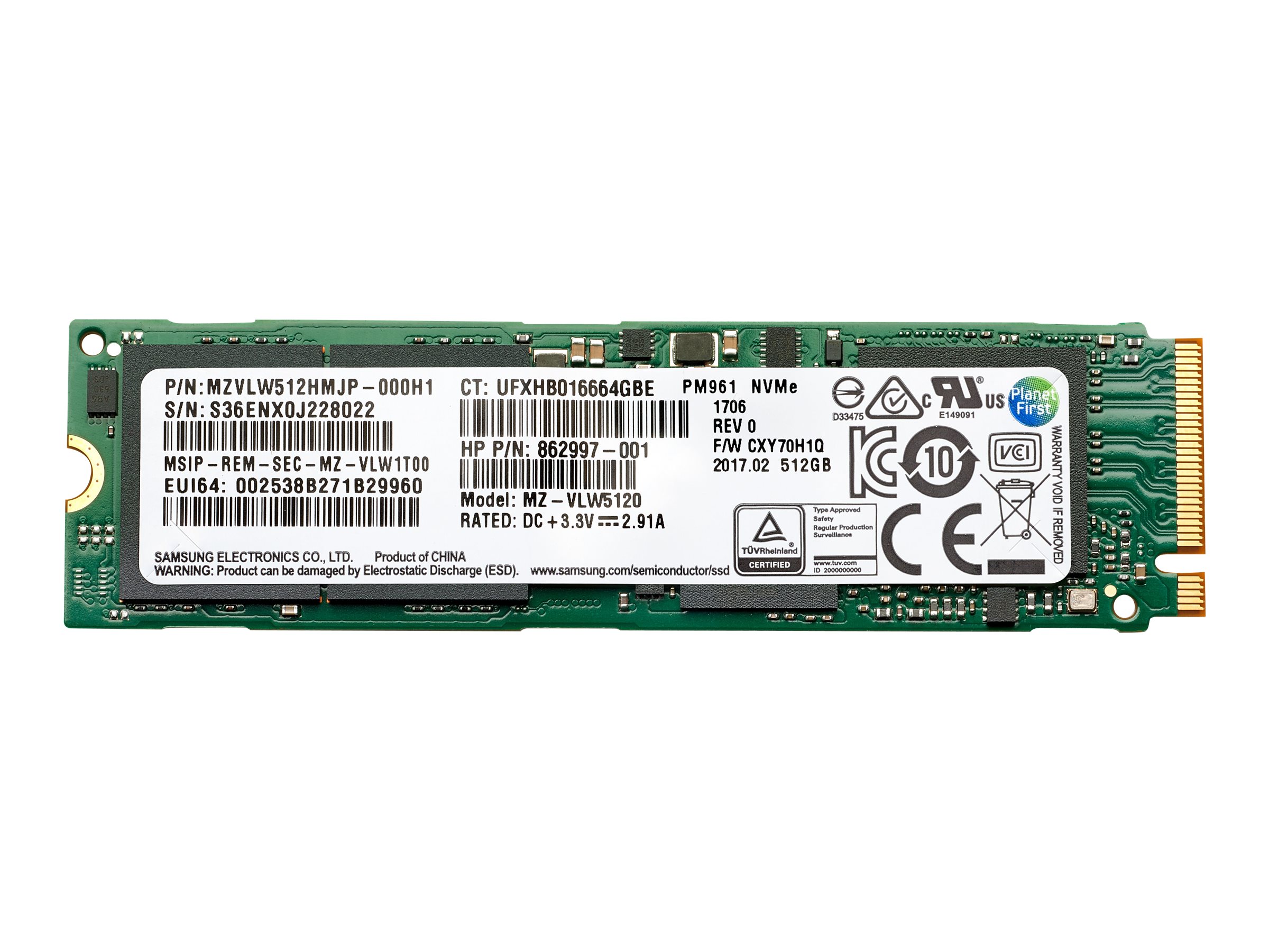 HP - SSD - 512 GB - intern - M.2 - PCIe 3.0 x4 (NVMe)