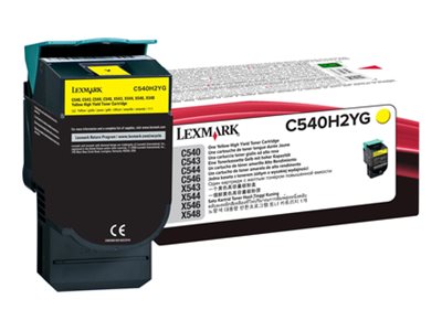 Lexmark - Hohe Ergiebigkeit - Gelb - Original - Tonerpatrone LCCP - fr Lexmark C540, C543, C544, C546, X543, X544, X546, X548