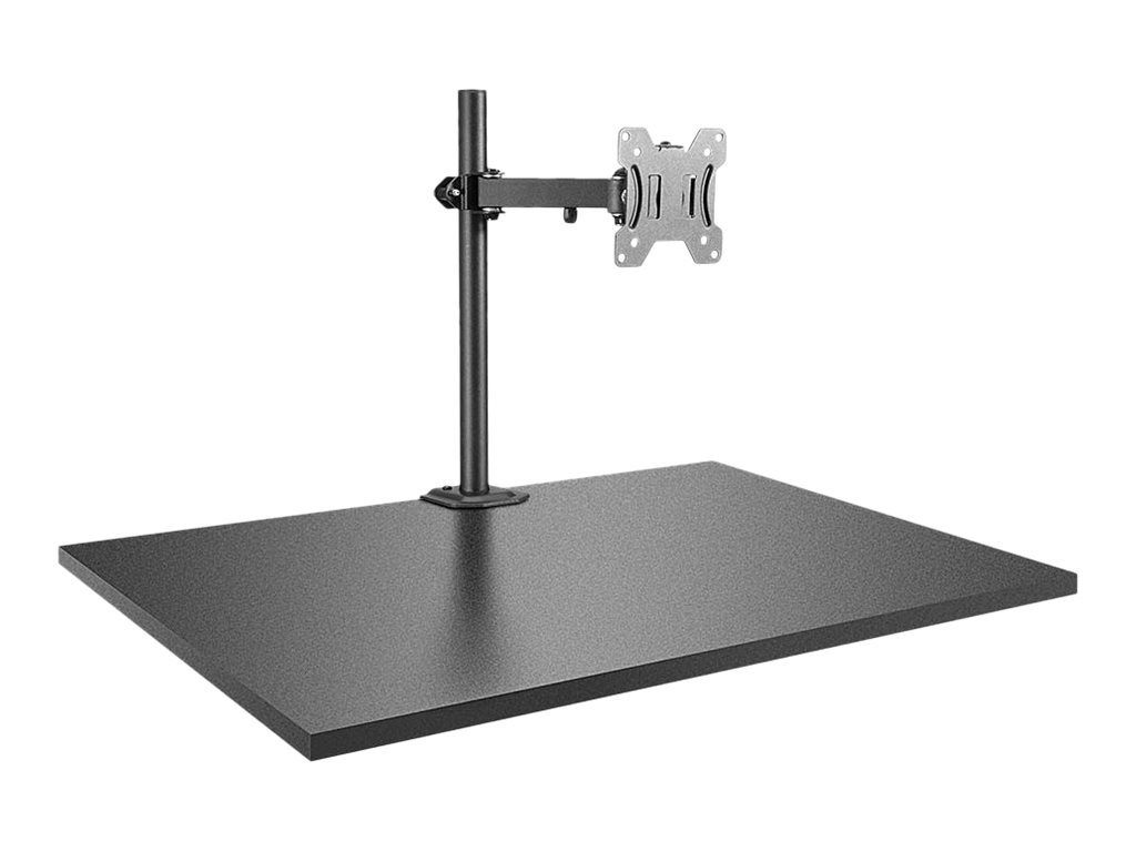 Lindy Single Display Bracket w/ Pole & Desk Clamp - Befestigungskit - einstellbarer Arm - fr Monitor - Stahl - Schwarz
